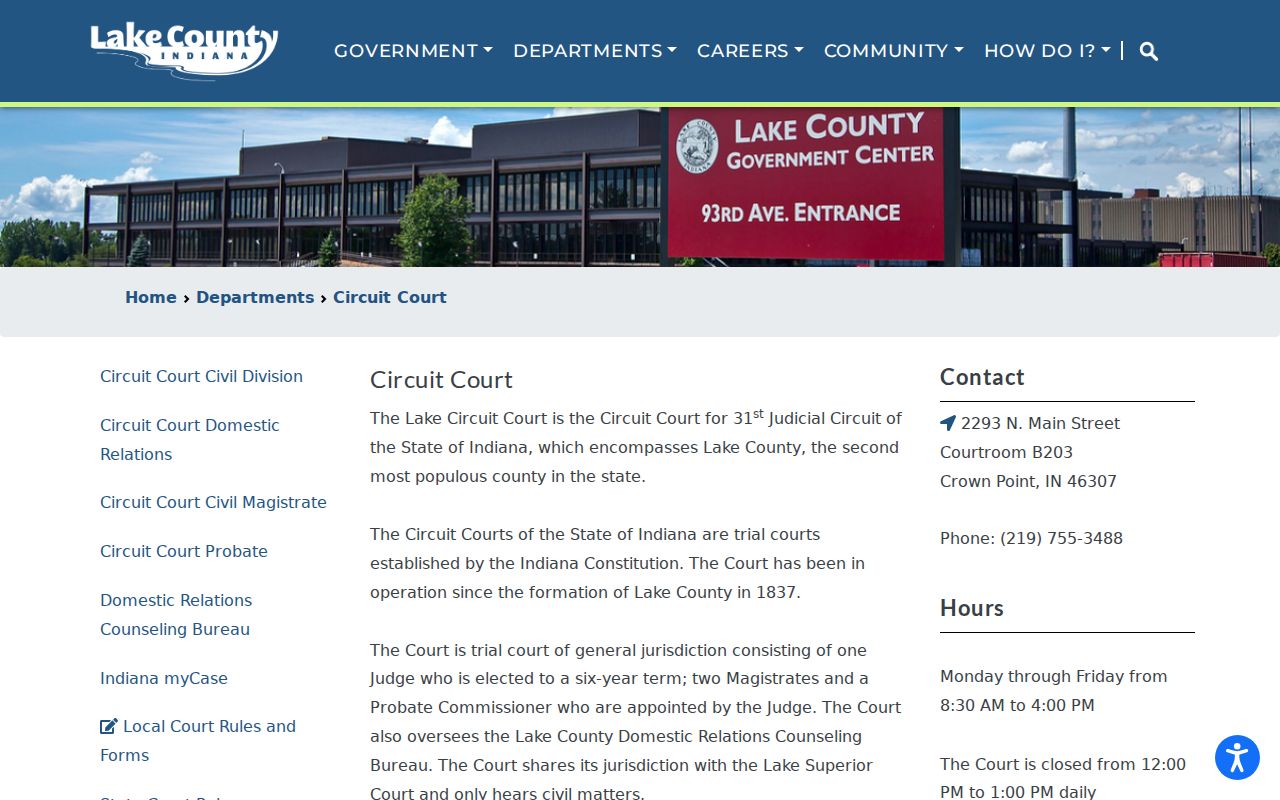 Lake County Circuit Court docket information