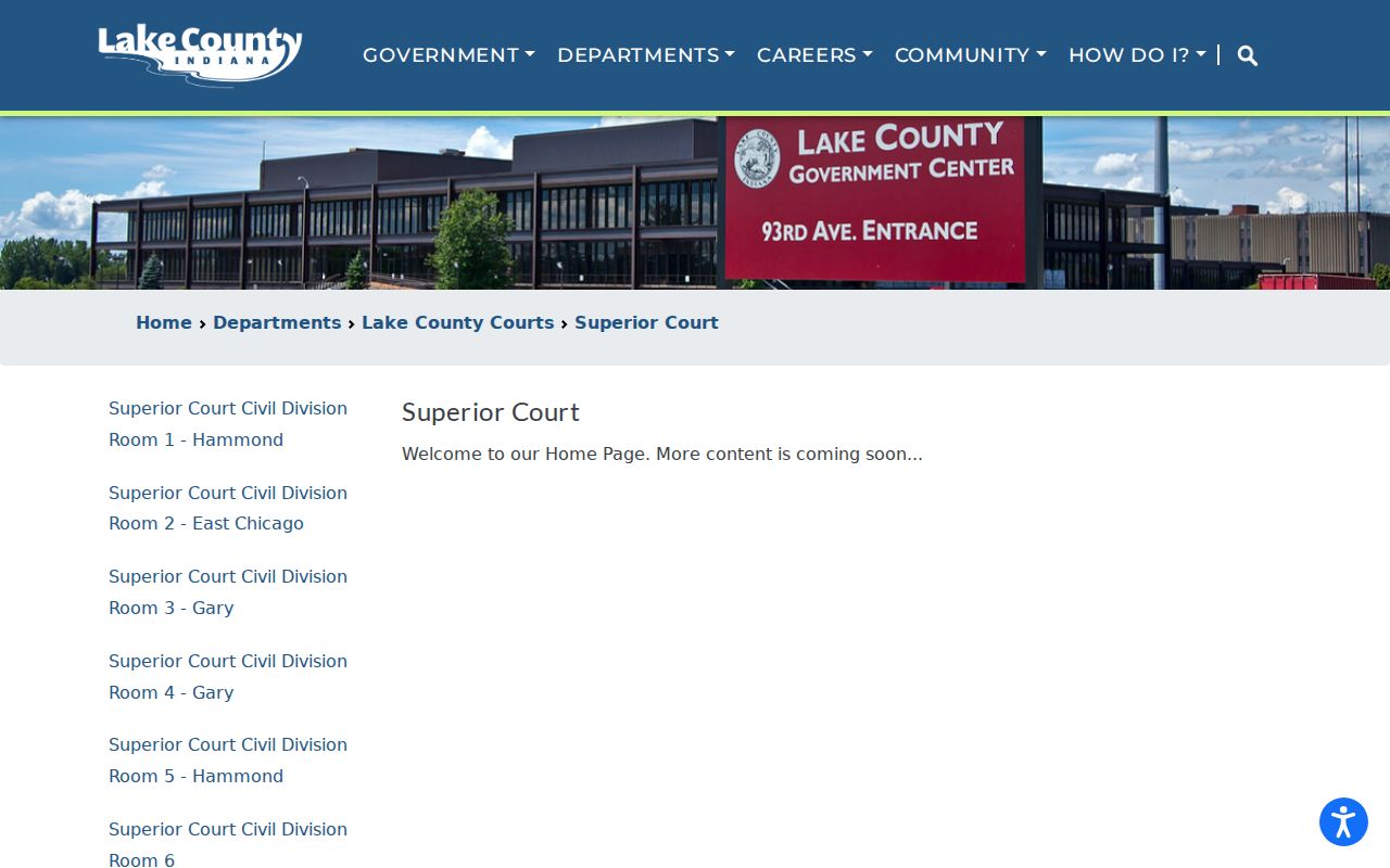 Lake County Superior Court docket divisions