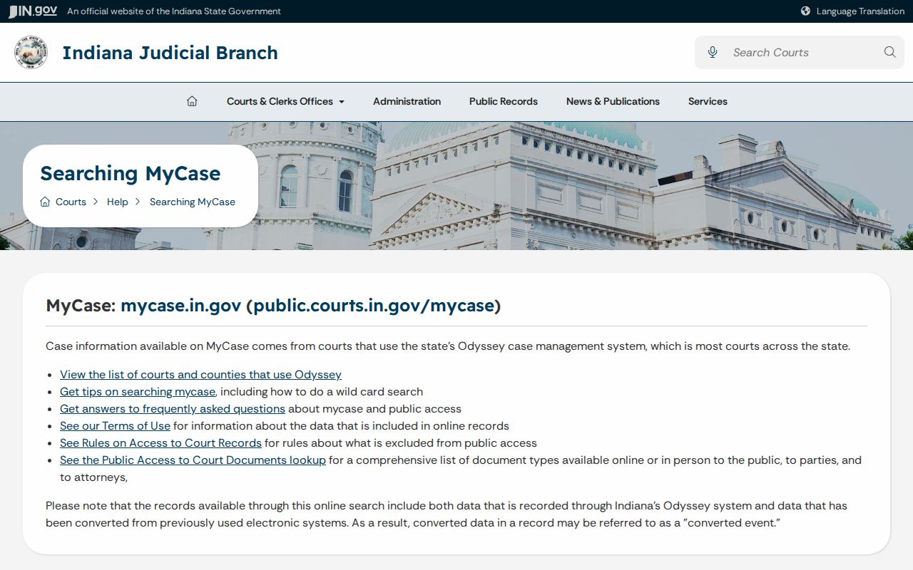 Lake County case lookup MyCase access help